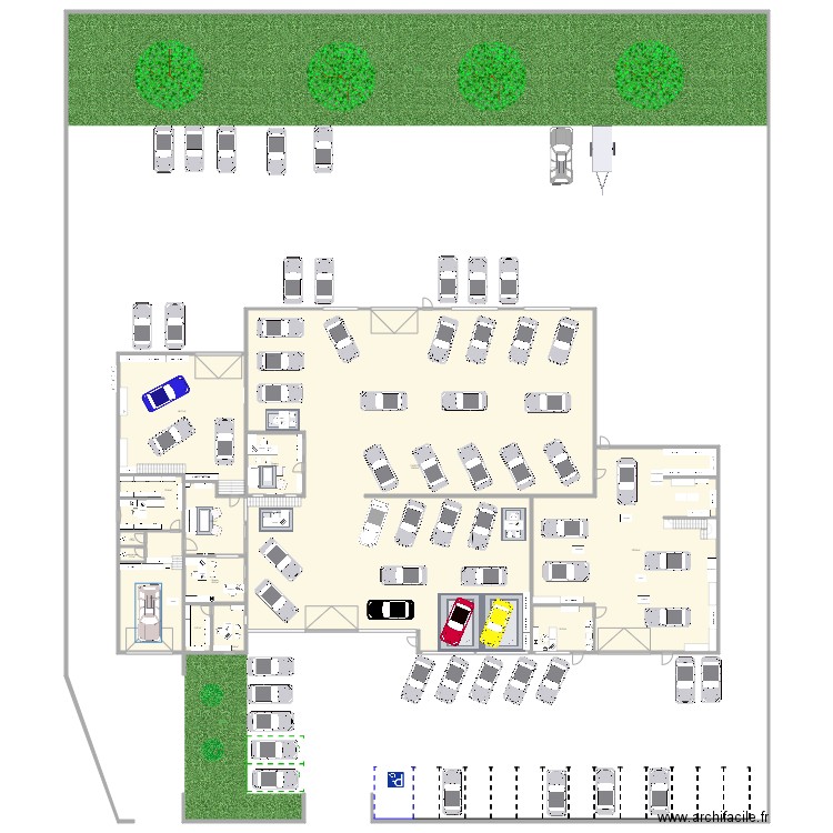 groupe eventauto. Plan de 18 pièces et 1402 m2