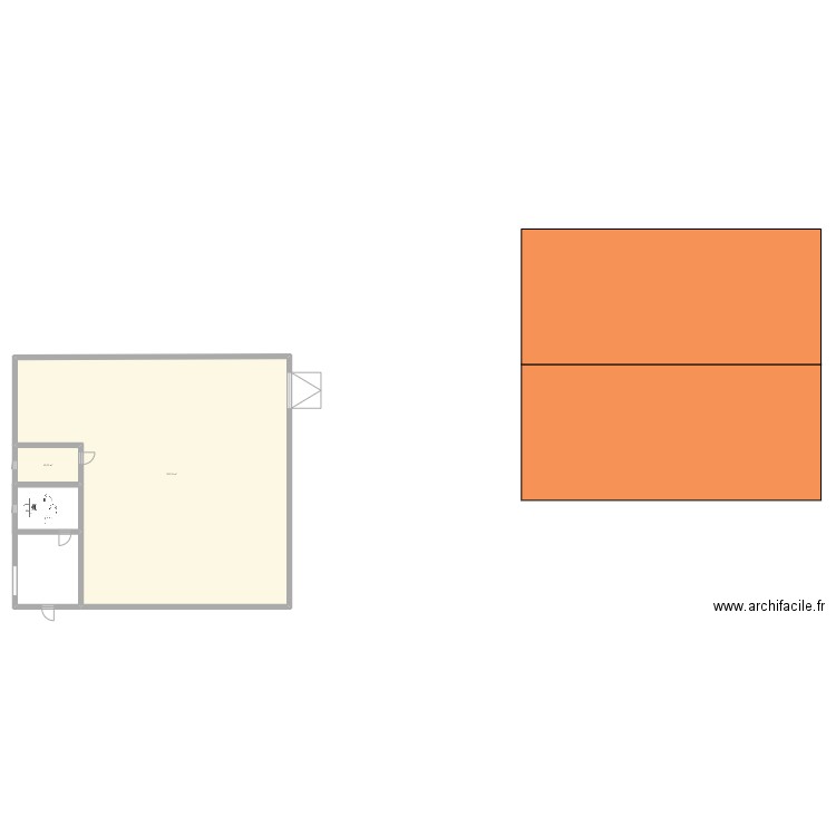 CFV1. Plan de 2 pièces et 262 m2