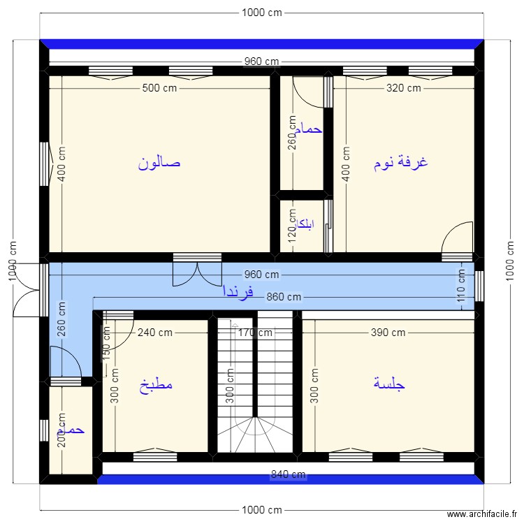 PLAN 10X10 Client 4618 6170. Plan de 11 pièces et 81 m2