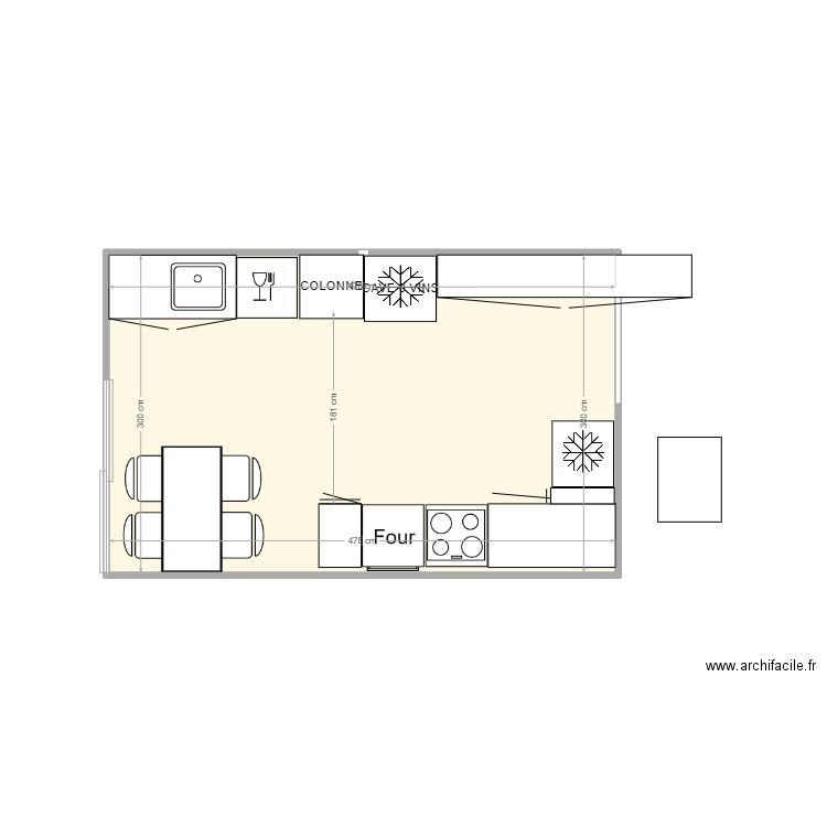 Marseille 6. Plan de 1 pièce et 14 m2