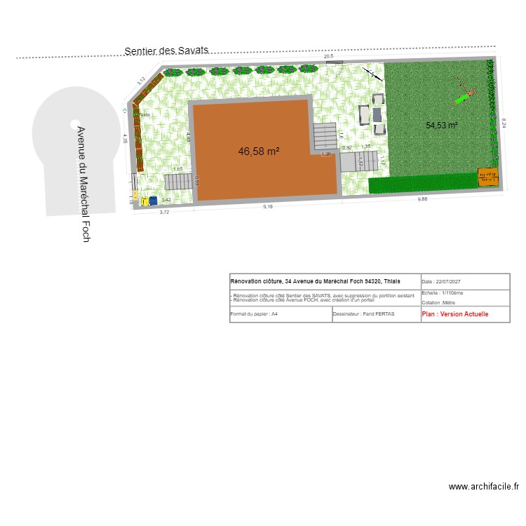 MAISON VERSION ACTUELLE. Plan de 1 pièce et 47 m2