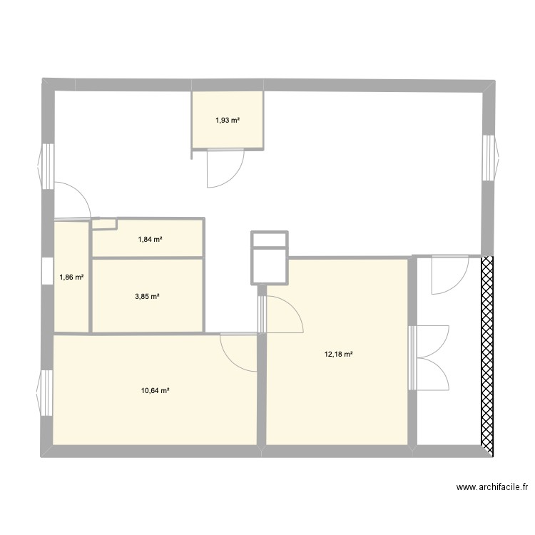 appart Alex. Plan de 7 pièces et 32 m2