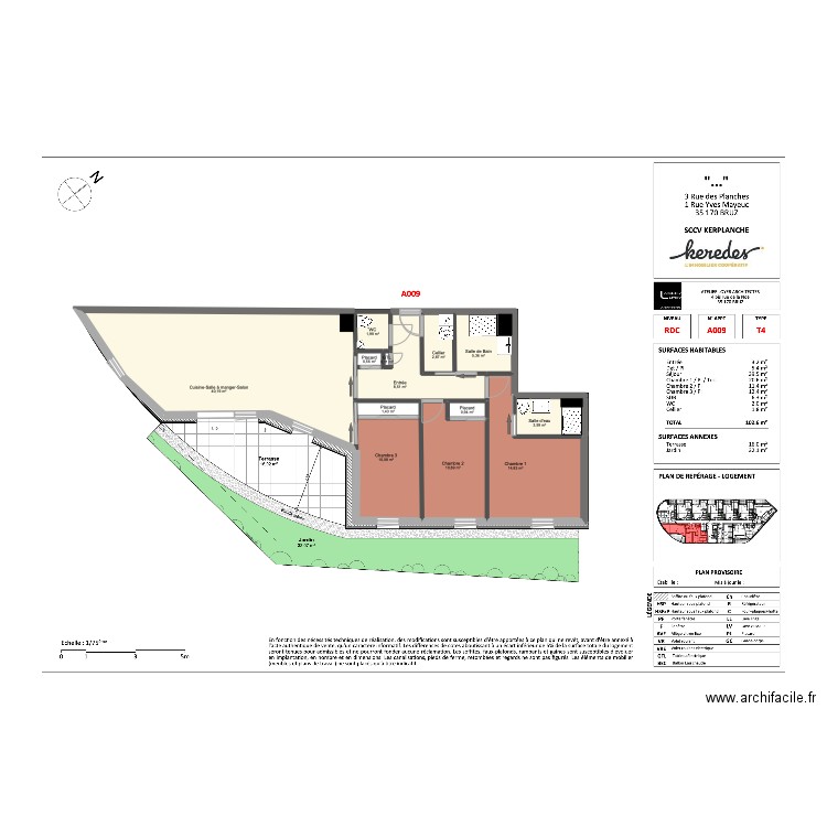 Domaine des Planches 2024-09-08 sans meubles. Plan de 13 pièces et 102 m2