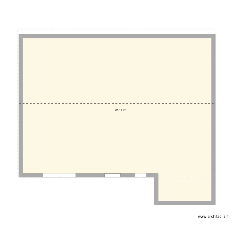 chambre. Plan de 1 pièce et 85 m2