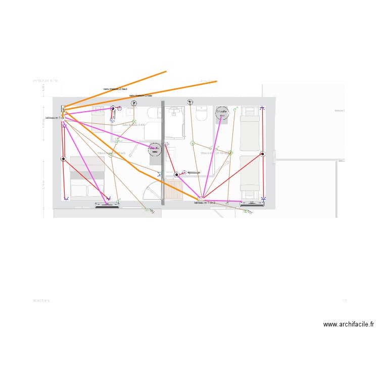 GR - ELEC - MAISON 1 CH 1 ET 2. Plan de 0 pièce et 0 m2