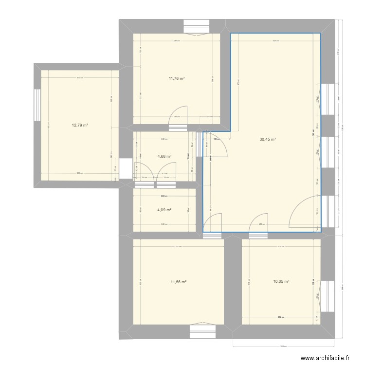 Maison Lit . Plan de 7 pièces et 85 m2