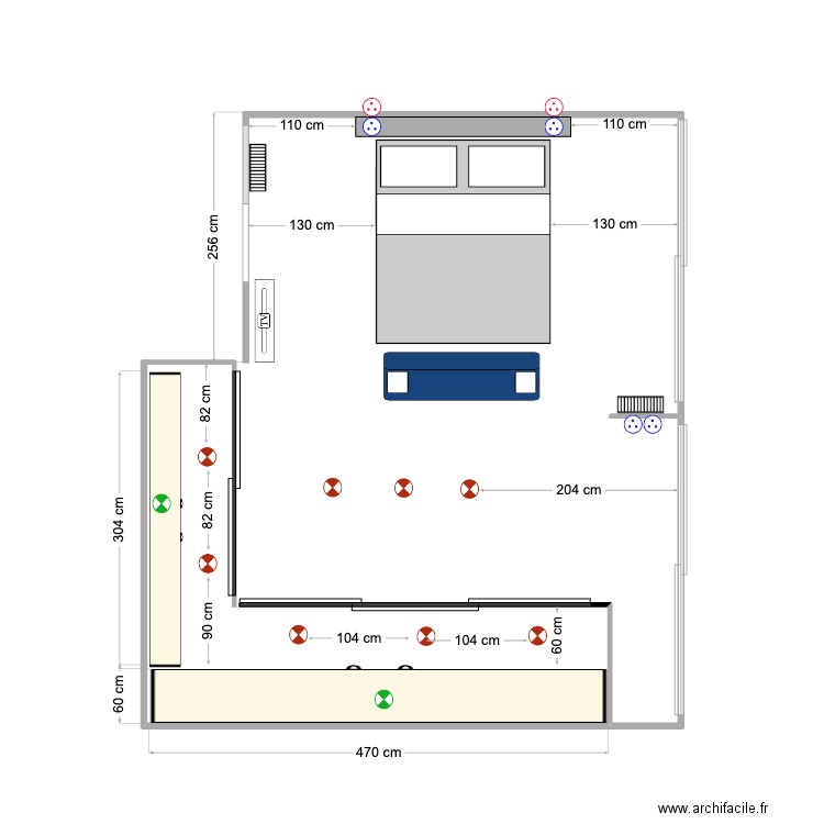 VDA CHAMBRE ELEC MASTER . Plan de 0 pièce et 0 m2