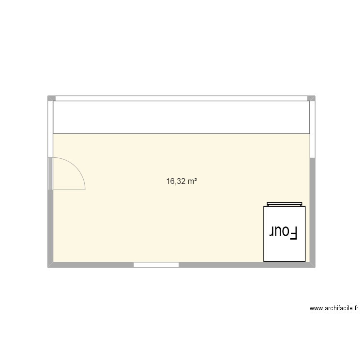 BREVBAR. Plan de 1 pièce et 16 m2