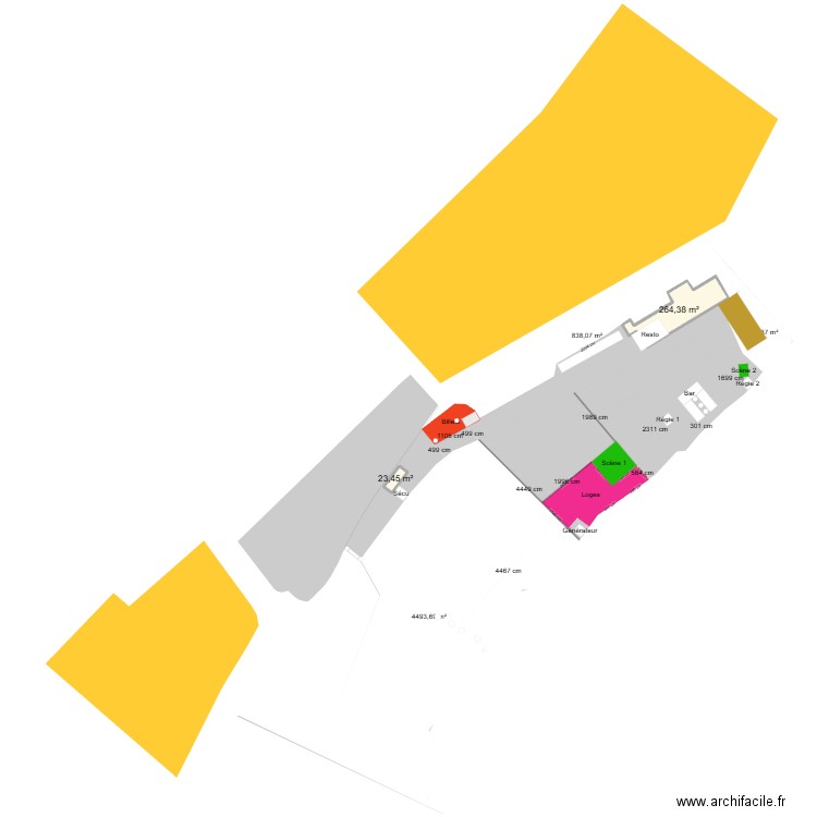 Les Audacieux 2025. Plan de 2 pièces et 288 m2