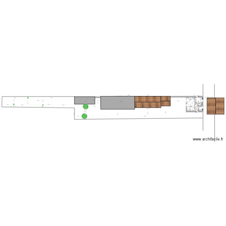 PLAN Façades 2.4.1 avec intérieur. Plan de 1 pièce et 69 m2