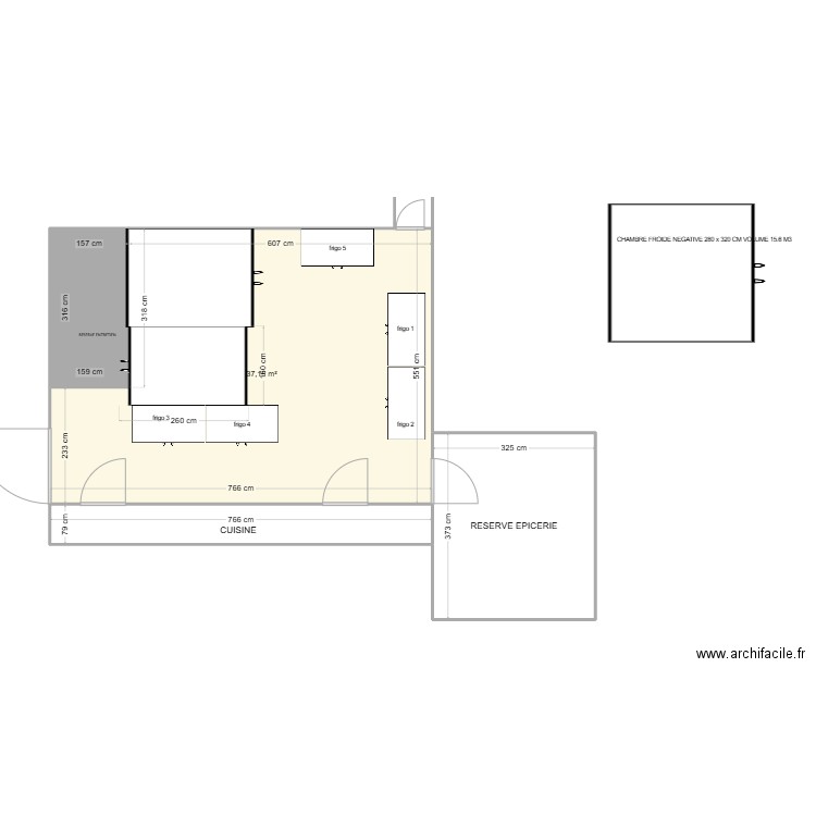 PROJET VERSION 5 BAUDUEN. Plan de 4 pièces et 60 m2