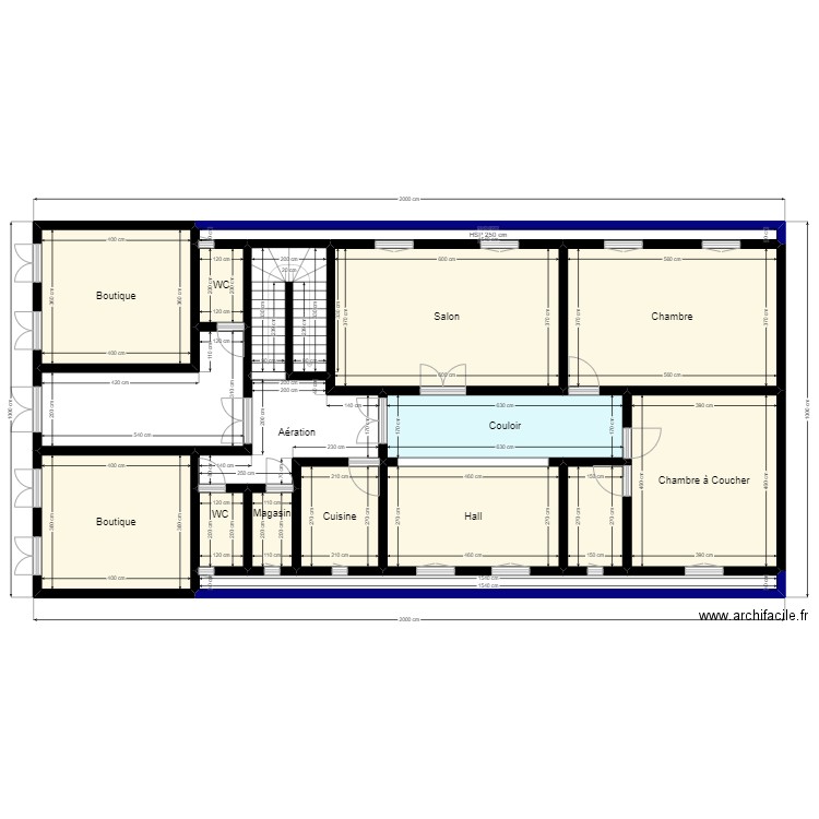 Plan de terrain 20mx10m Client 47 09 03 89. Plan de 17 pièces et 167 m2