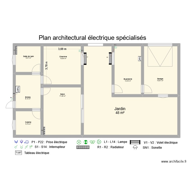 Meunier Habitat 2025 spécialisés. Plan de 8 pièces et 127 m2