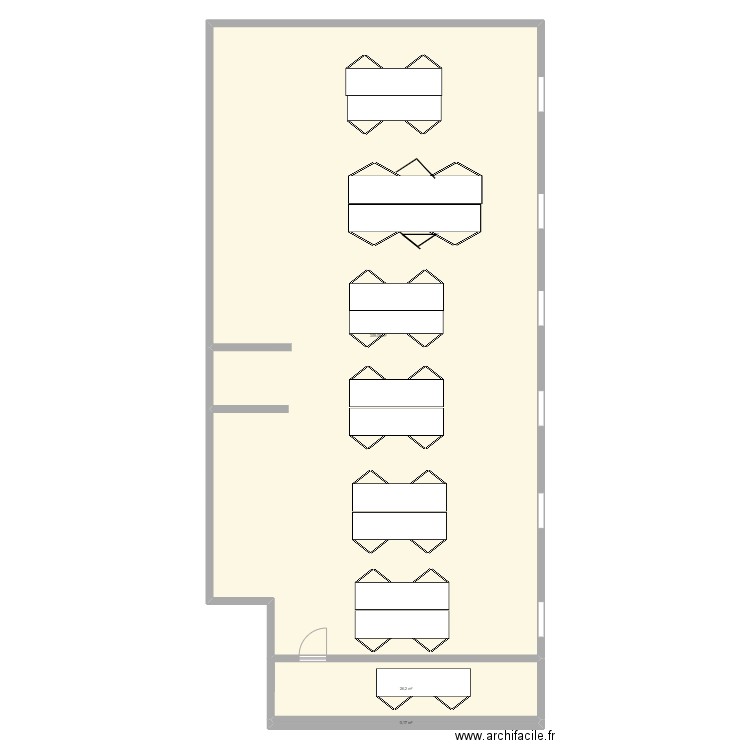 PLAN. Plan de 3 pièces et 385 m2