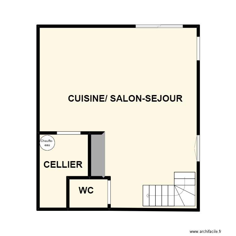 GILLIOT RDC. Plan de 4 pièces et 41 m2