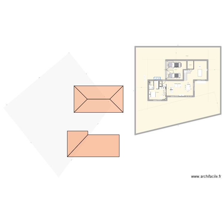 Anna et Djé v2. Plan de 7 pièces et 739 m2