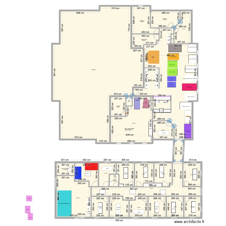 CABINET bis. Plan de 29 pièces et 710 m2