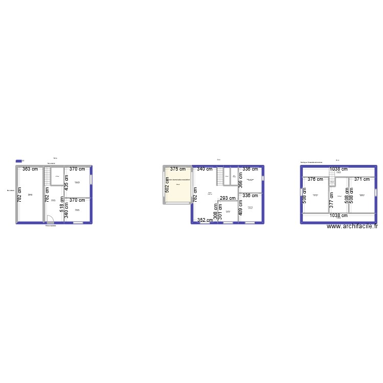 REYNAUD Jean Louis. Plan de 18 pièces et 251 m2