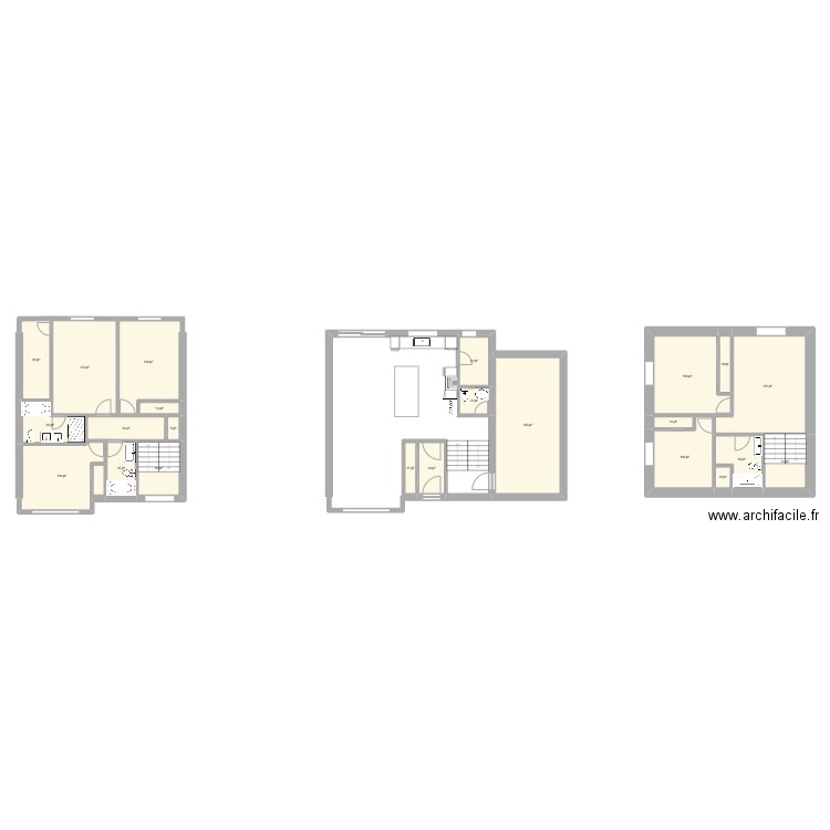 plan maison. Plan de 23 pièces et 165 m2