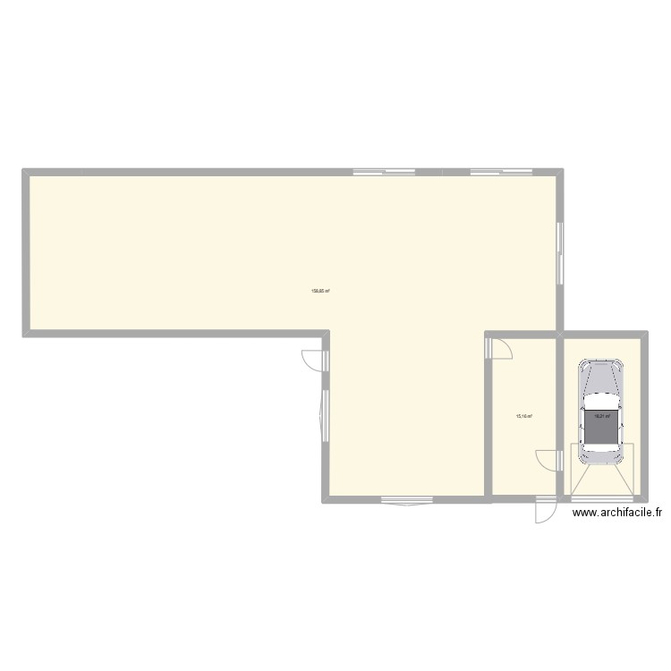 Maison. Plan de 3 pièces et 192 m2