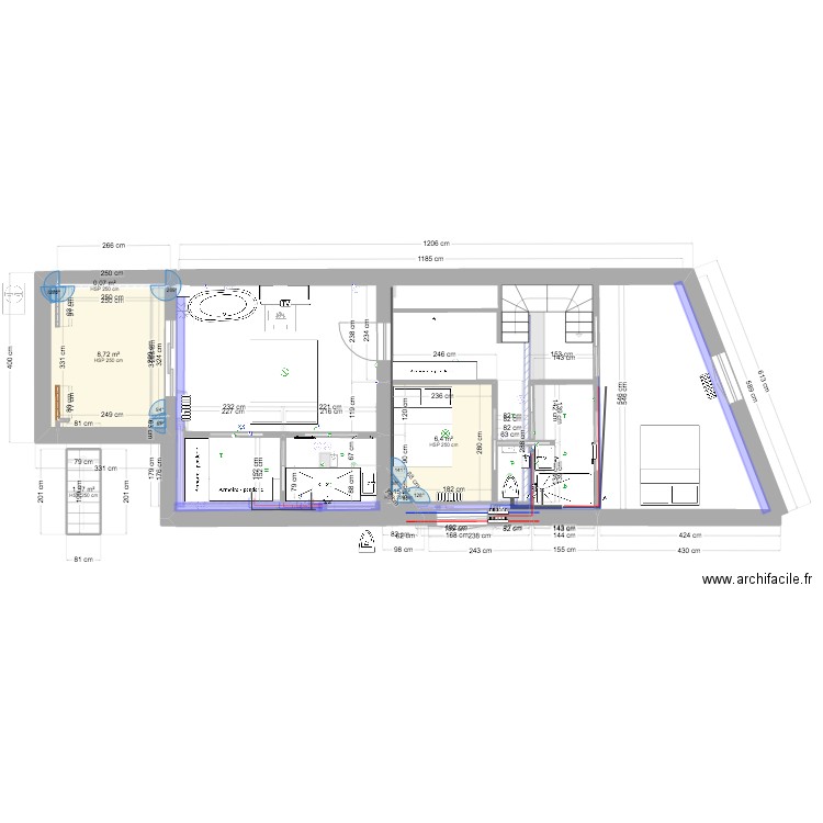 PLAN Ch M&M v3 2 nov2024. Plan de 8 pièces et 27 m2