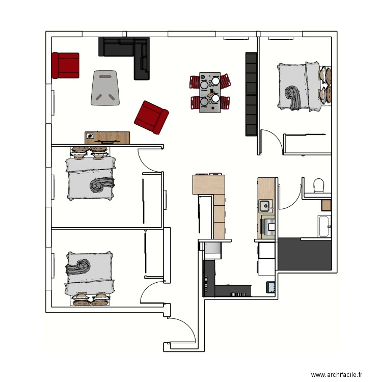 Plan type Appart. Plan de 0 pièce et 0 m2