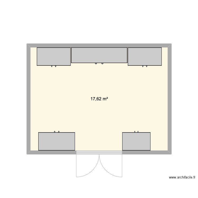 Chalet Jardin. Plan de 1 pièce et 18 m2