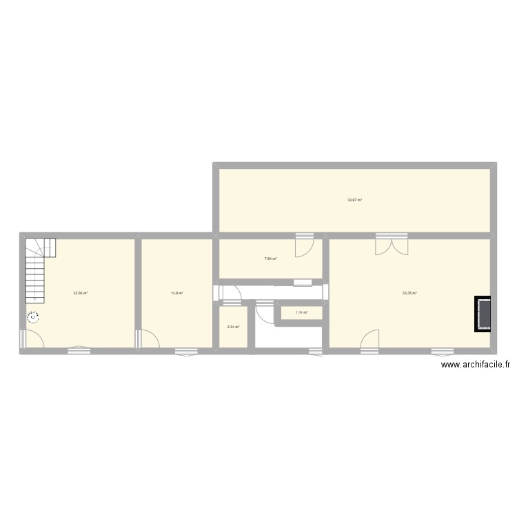 maison. Plan de 7 pièces et 115 m2