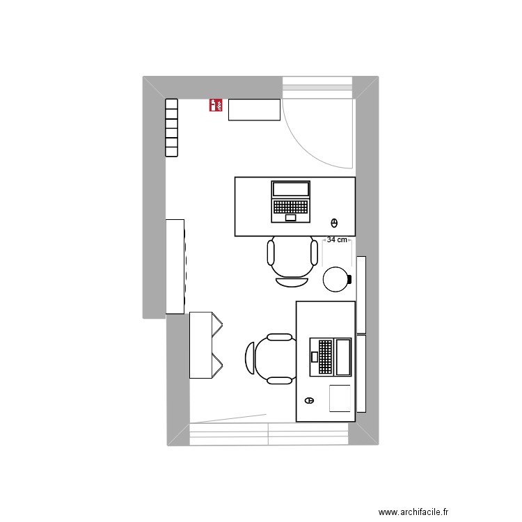 Projet bureau. Plan de 0 pièce et 0 m2