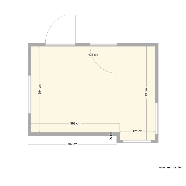 cuisine thye. Plan de 1 pièce et 13 m2