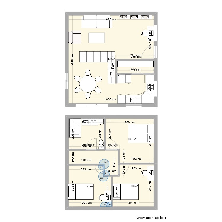 Maison individuelle JB. Plan de 7 pièces et 95 m2