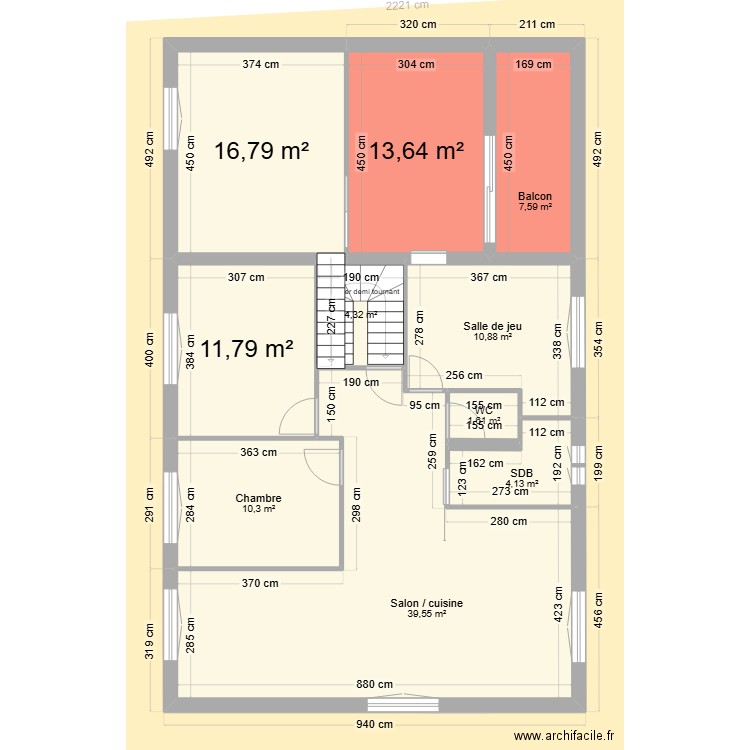 extension projet 3. Plan de 20 pièces et 242 m2