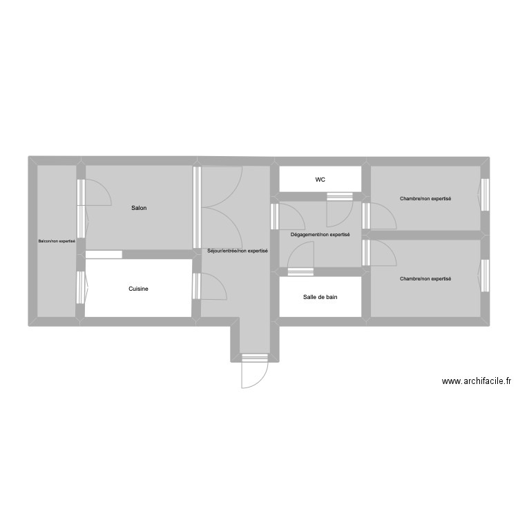 Route de saint Julien 74 - 5ème . Plan de 9 pièces et 56 m2