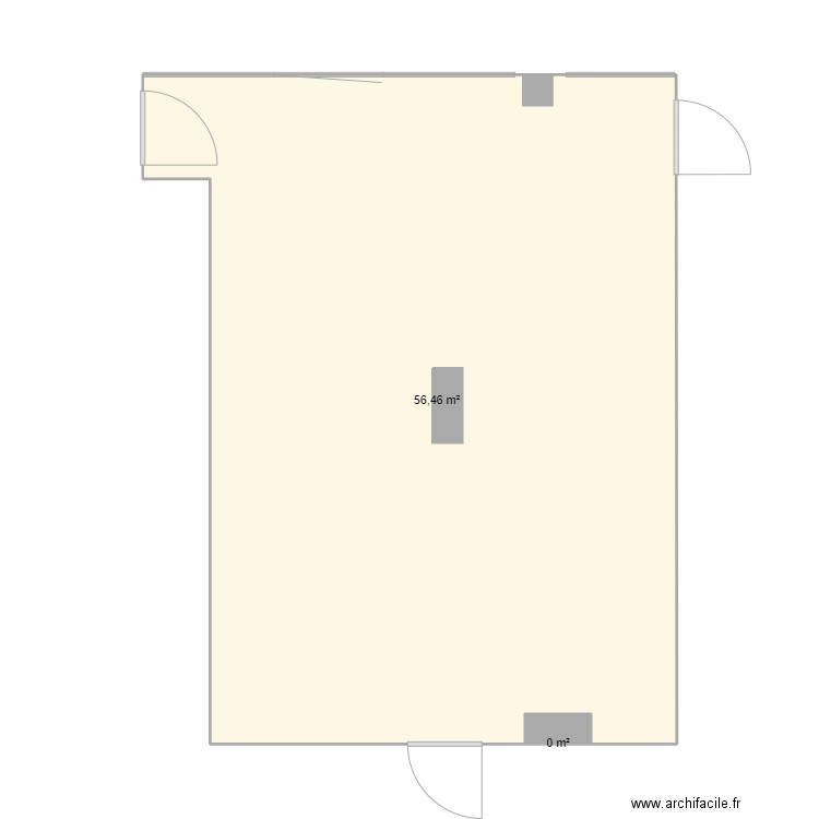 xfgs gs. Plan de 2 pièces et 56 m2