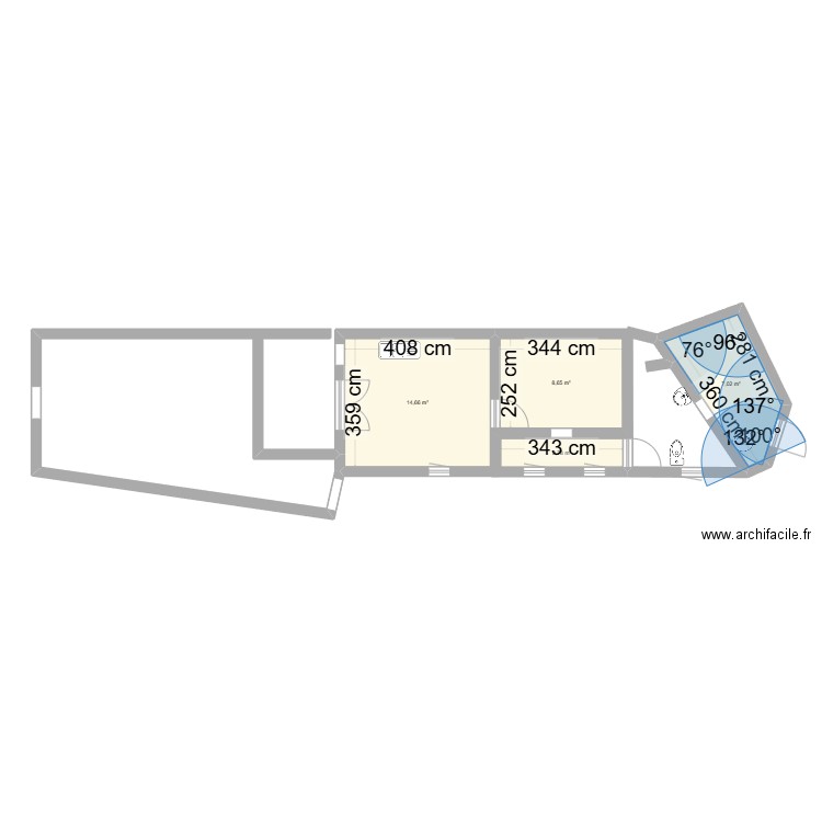 SCI SAKURA. Plan de 4 pièces et 33 m2