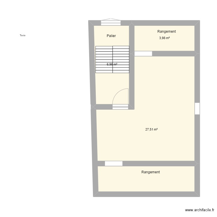 Limal Gery Everaerts - Etage. Plan de 3 pièces et 38 m2