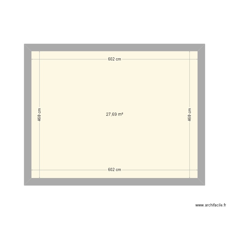 TEST . Plan de 1 pièce et 28 m2