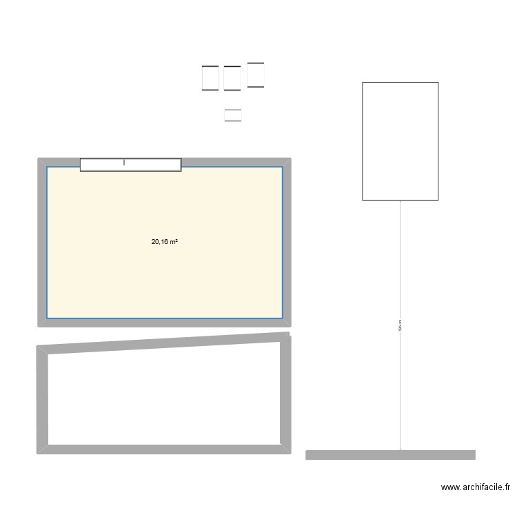 garage 4. Plan de 1 pièce et 20 m2