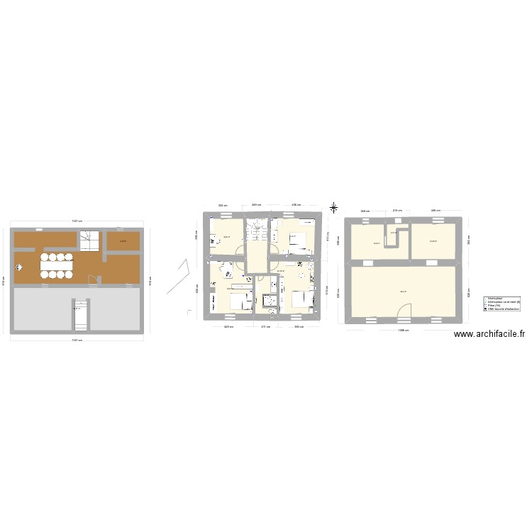 maison Rayssac sous sol. Plan de 12 pièces et 224 m2