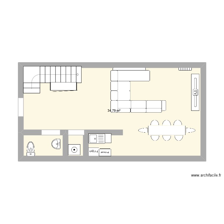 ma maison(partie 1). Plan de 1 pièce et 35 m2