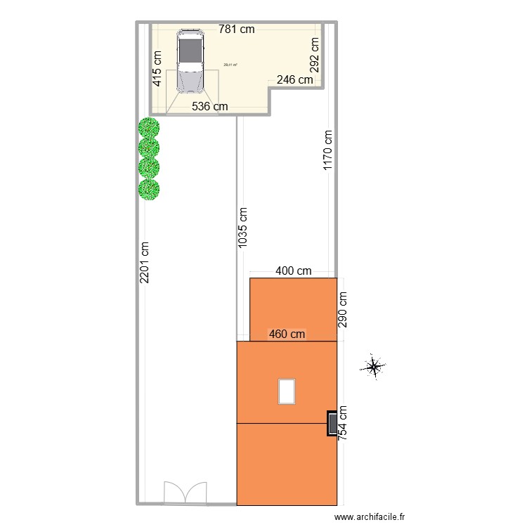 MAISON BRETIGNY. Plan de 1 pièce et 29 m2