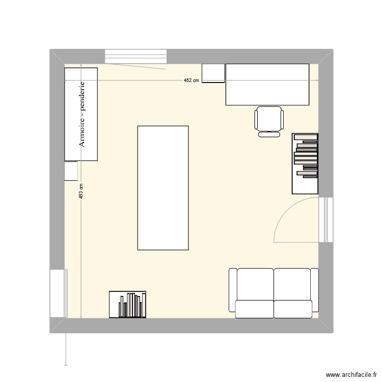 Chambre 4 Nouilhan-3. Plan de 1 pièce et 20 m2