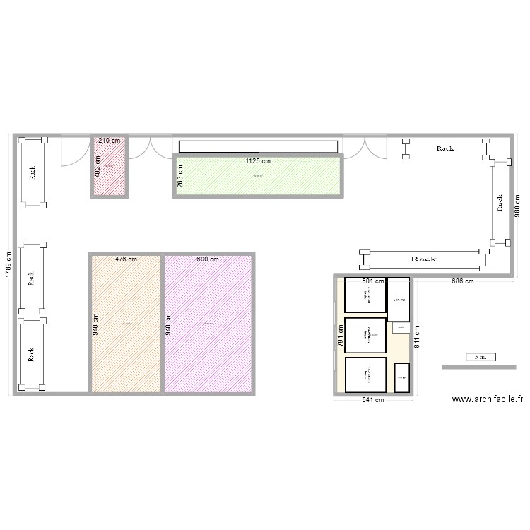 Dalle B29. Plan de 5 pièces et 179 m2