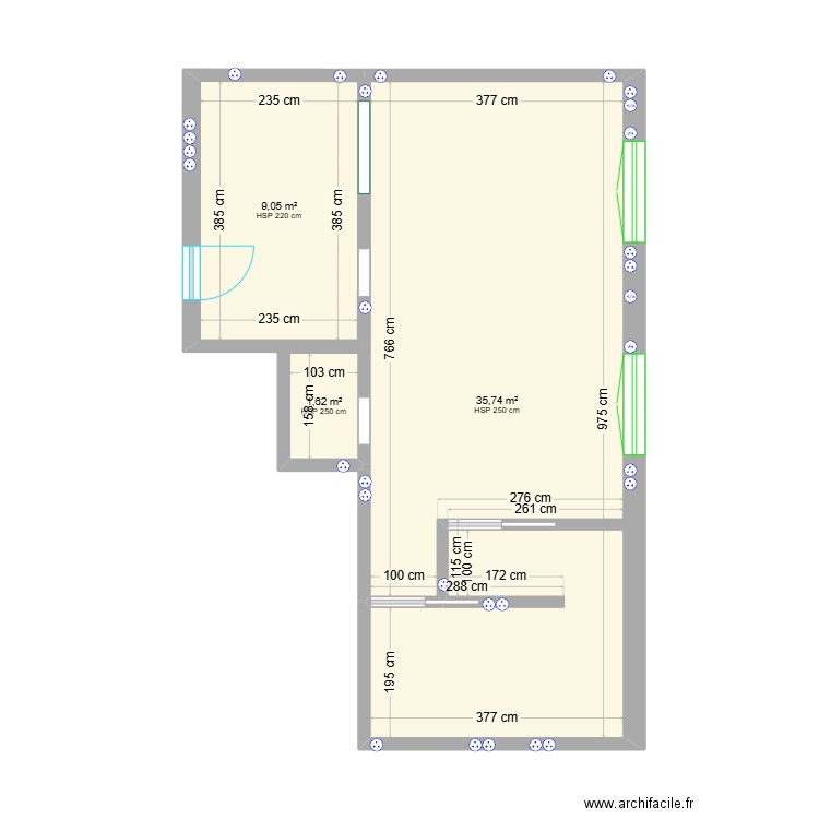 Appartement St Brevin 1. Plan de 3 pièces et 46 m2