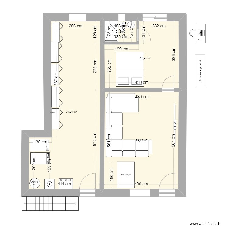 BANDOL NEW 2. Plan de 4 pièces et 72 m2