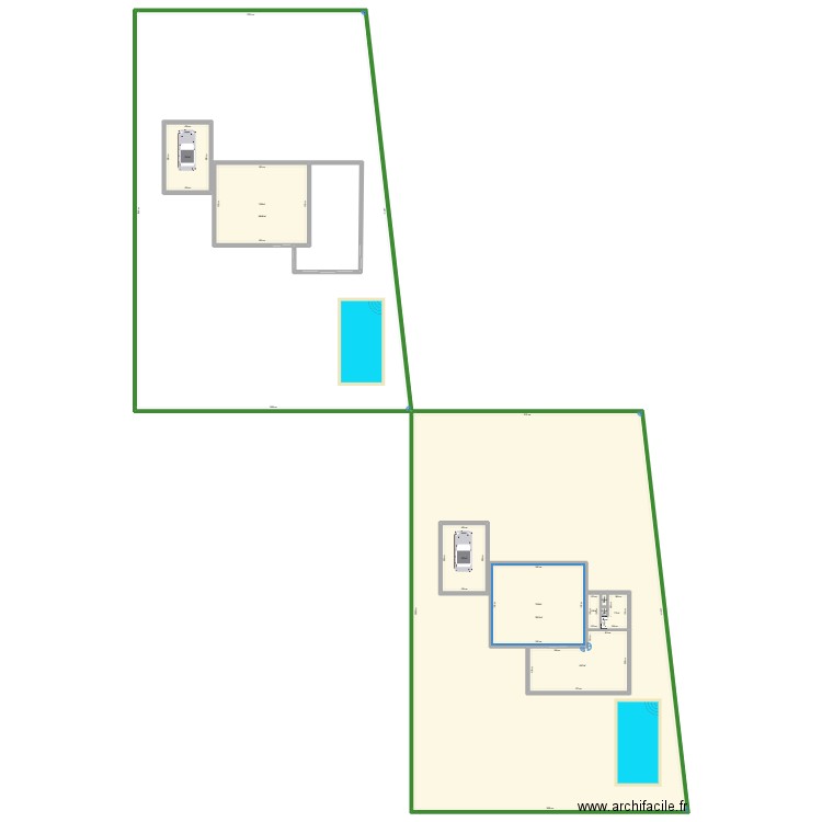 extention maison v2. Plan de 11 pièces et 2207 m2