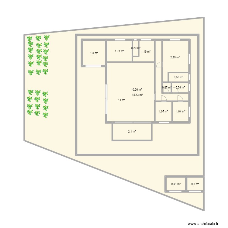 Plan Maison à Topulepleu. Plan de 16 pièces et 156 m2