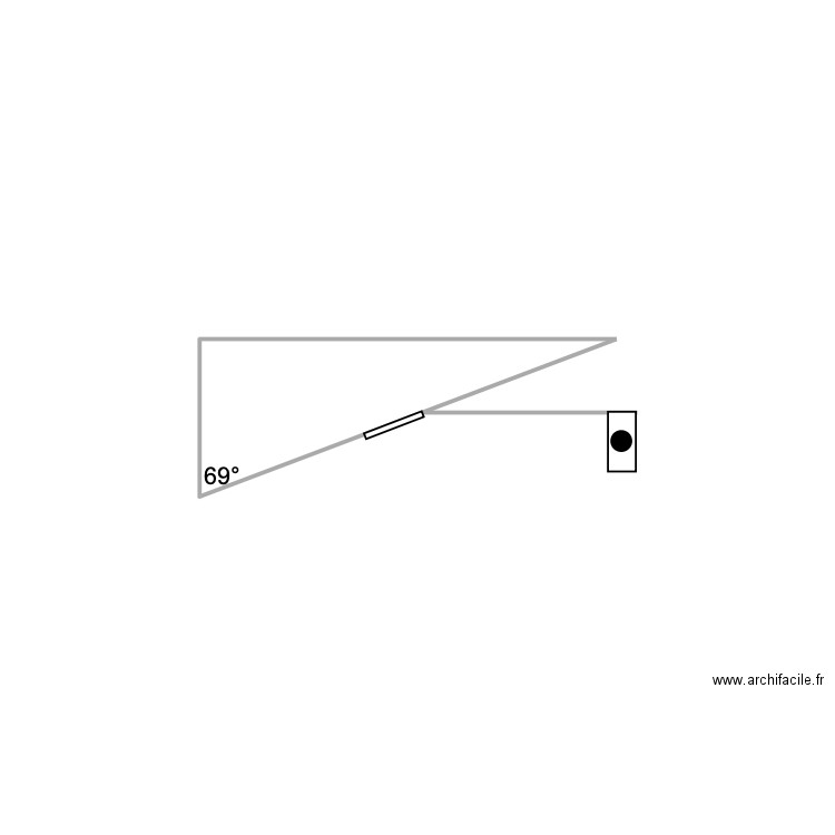 TRINGLE DORTOIR. Plan de 1 pièce et 1 m2