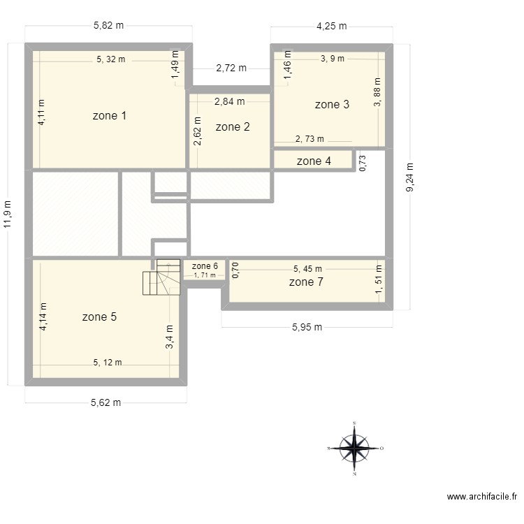 TOITURES DEPERDITIVES Maison perso-5. Plan de 12 pièces et 110 m2