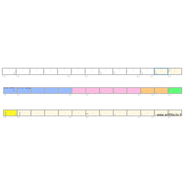 STIB - BUT. Plan de 39 pièces et 630 m2